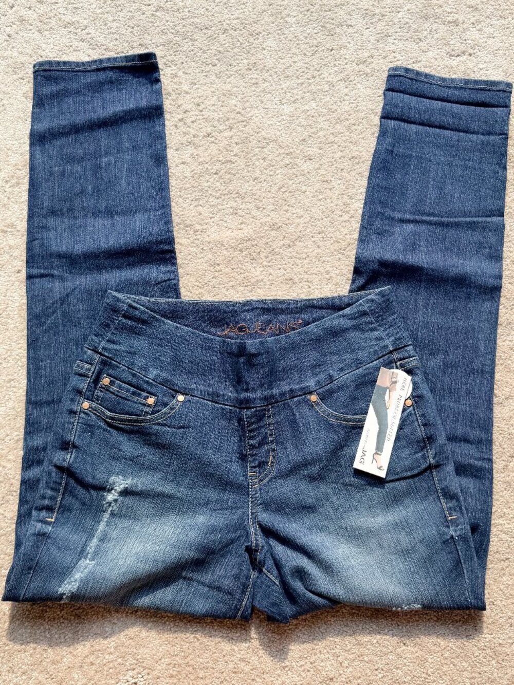 Jag Jeans Dark Wash Pull-on Malia Slim Leg - Size 8